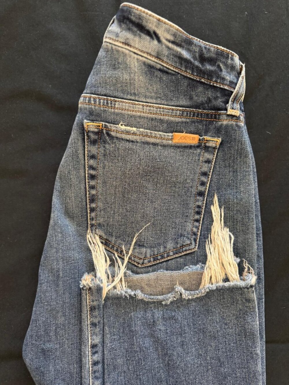 Joe's Jeans The Smith Mid Rise Straight Crop Jeans Size 23 Raw Hem